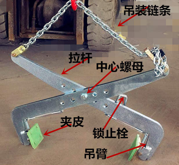 石材夾具結構標識簡圖